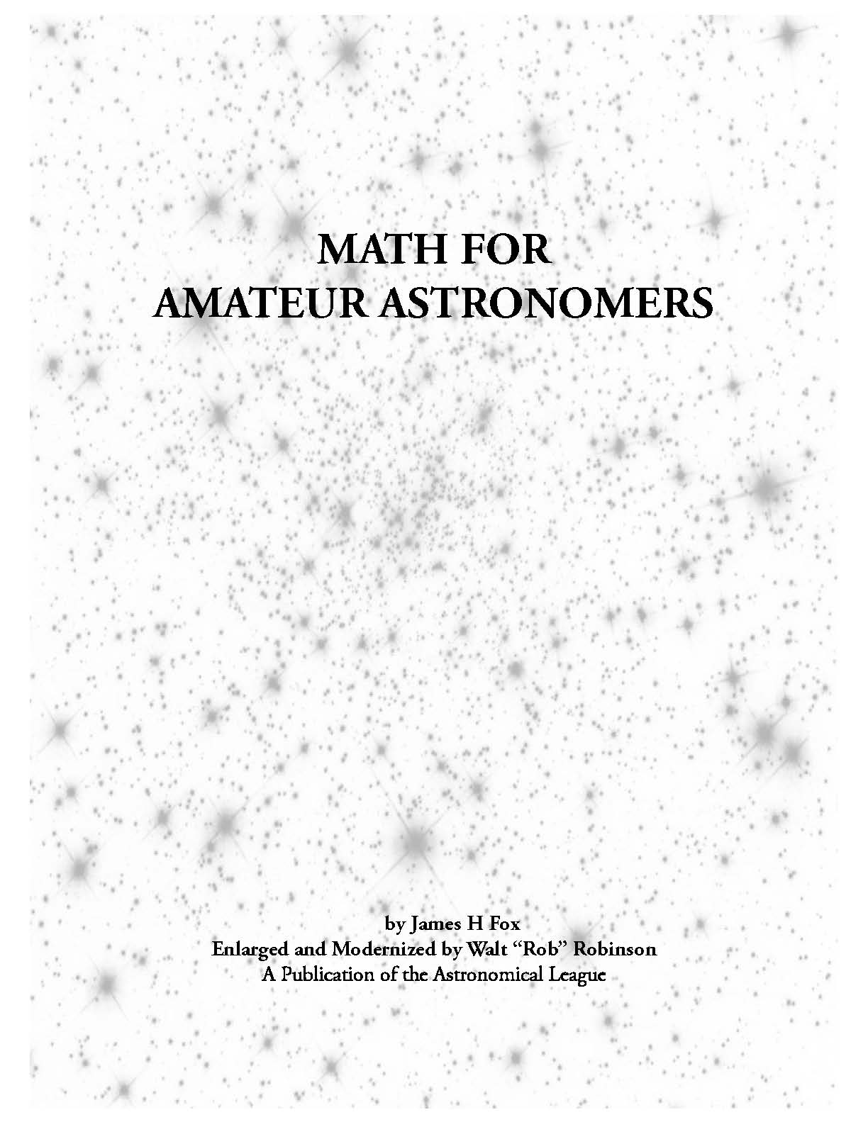Math for Amateur Astronomers